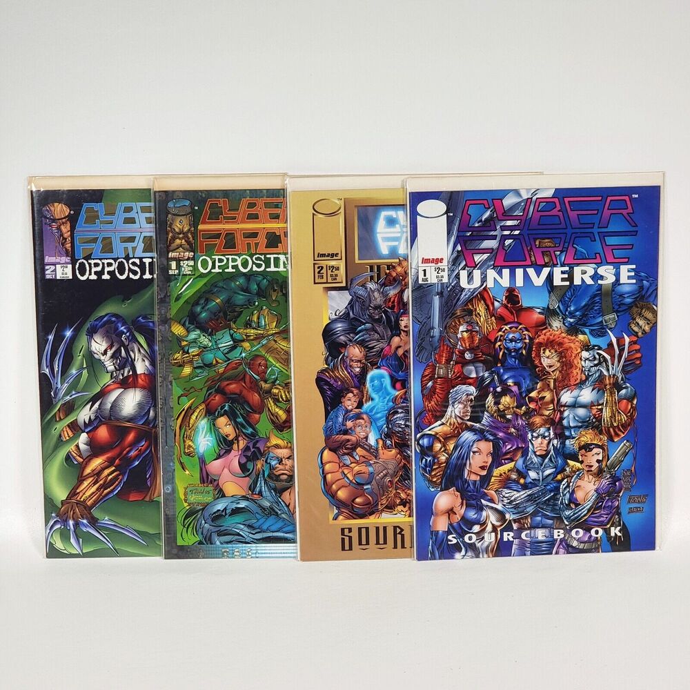 Cyberforce Strykeforce Opposing Forces 1‑2 & Sourcebook 1‑2 Image Comic 1995 VG+
